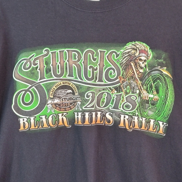 Sturgis Black Hills Motor Classic Bike Rally 2018 Possessed Motorcycle Men's Tee - Picture 3 of 16